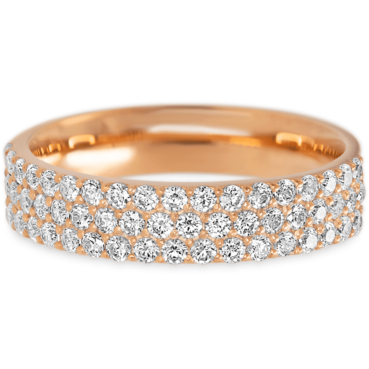 Dazzling Rose Gold + White Diamonds
