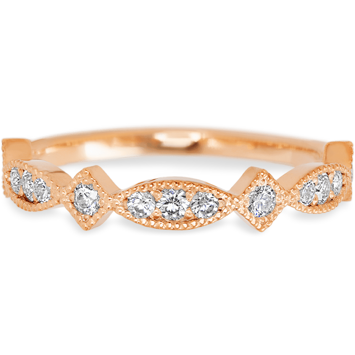 Ethereal Rose Gold + White Diamonds