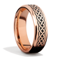 Rose Gold + Celtic Laser Carving + Satin Finish