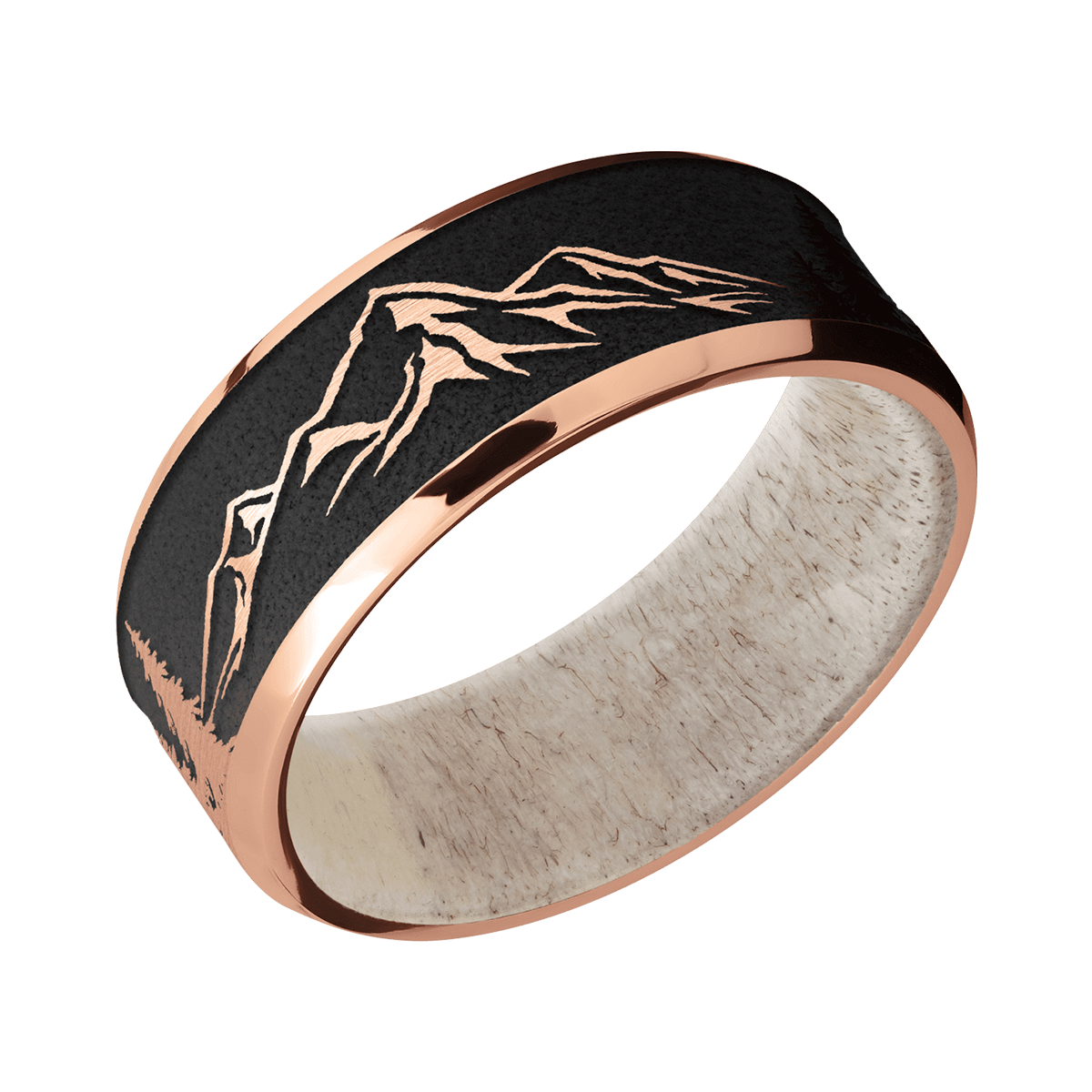 Rose Gold + Outdoor Laser Carving  + Antler