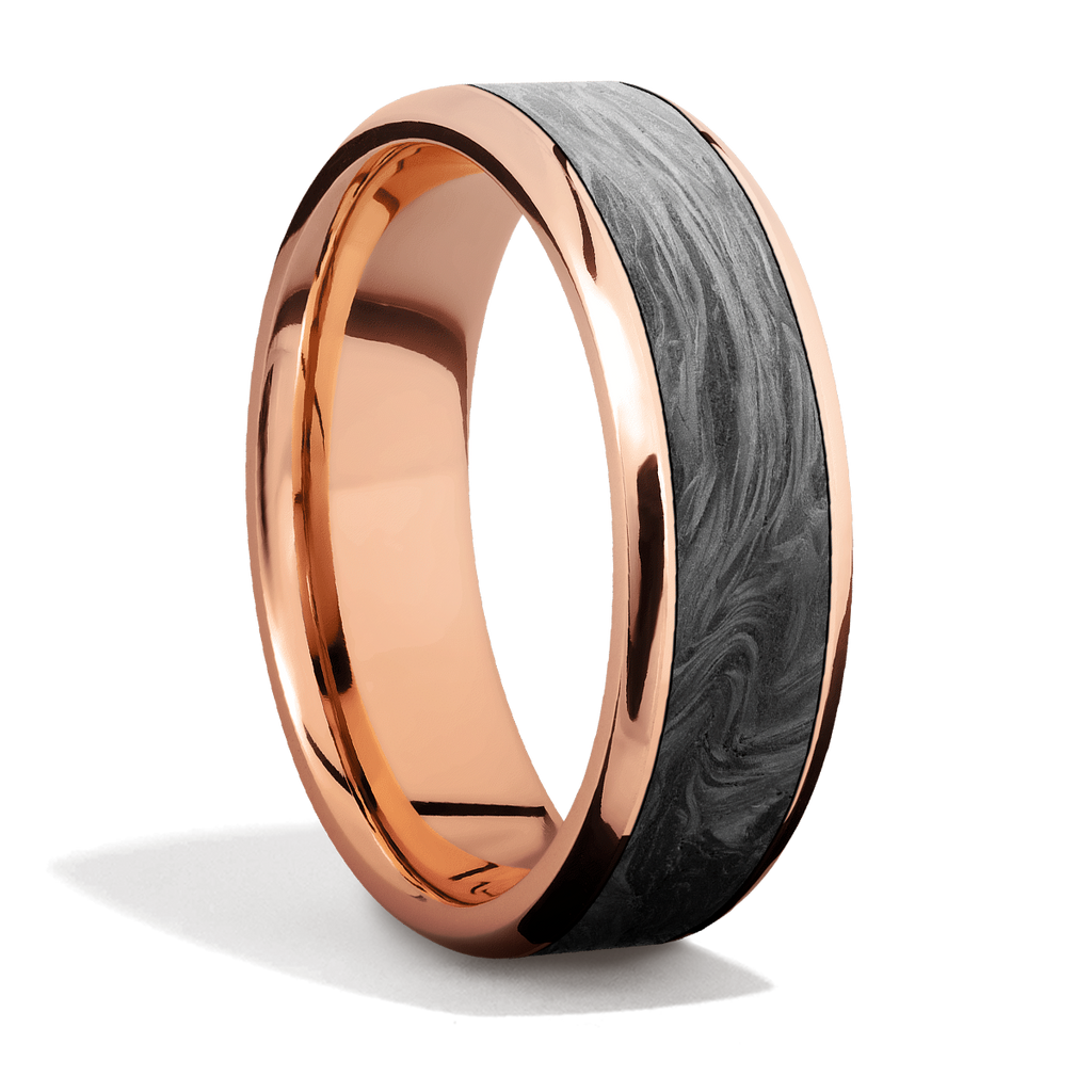 Rose gold carbon fiber ring discount