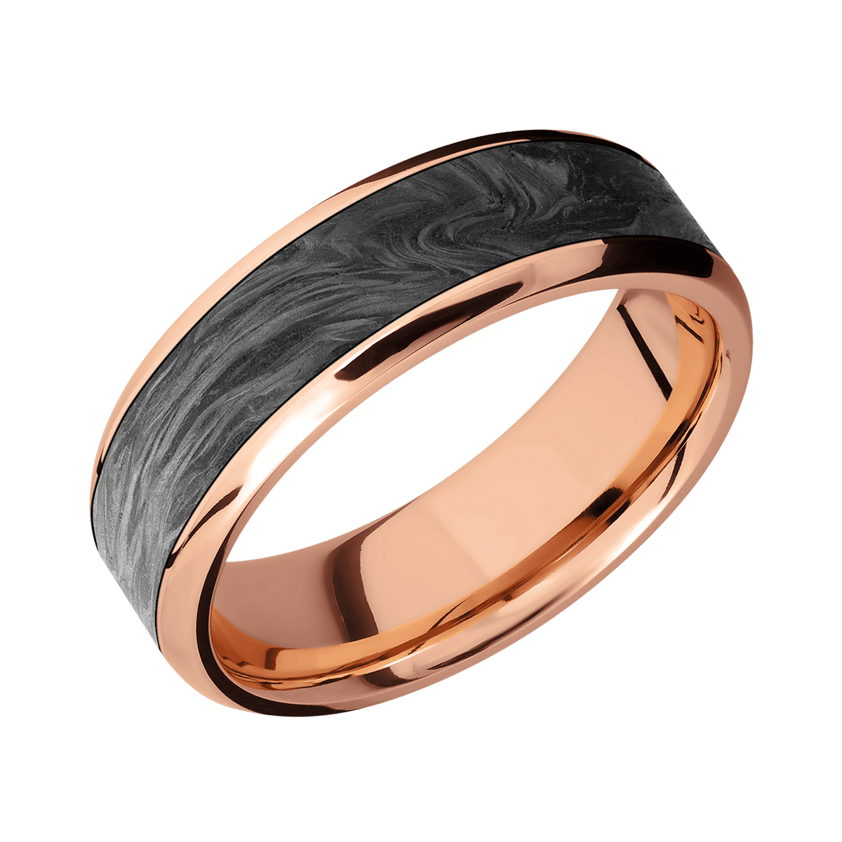 Carbon fiber and rose gold mens ring store