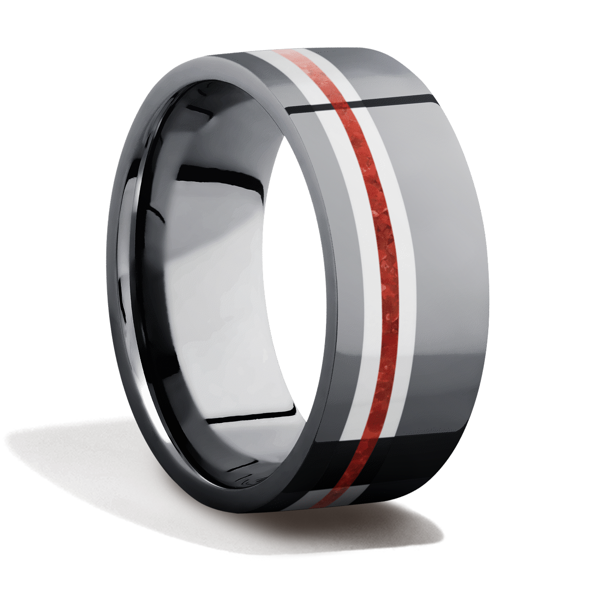 Tantalum + Sterling Silver + Crushed Stone
