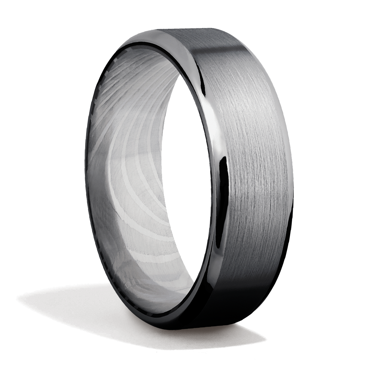 Tantalum + Damascus Steel + Satin Finish