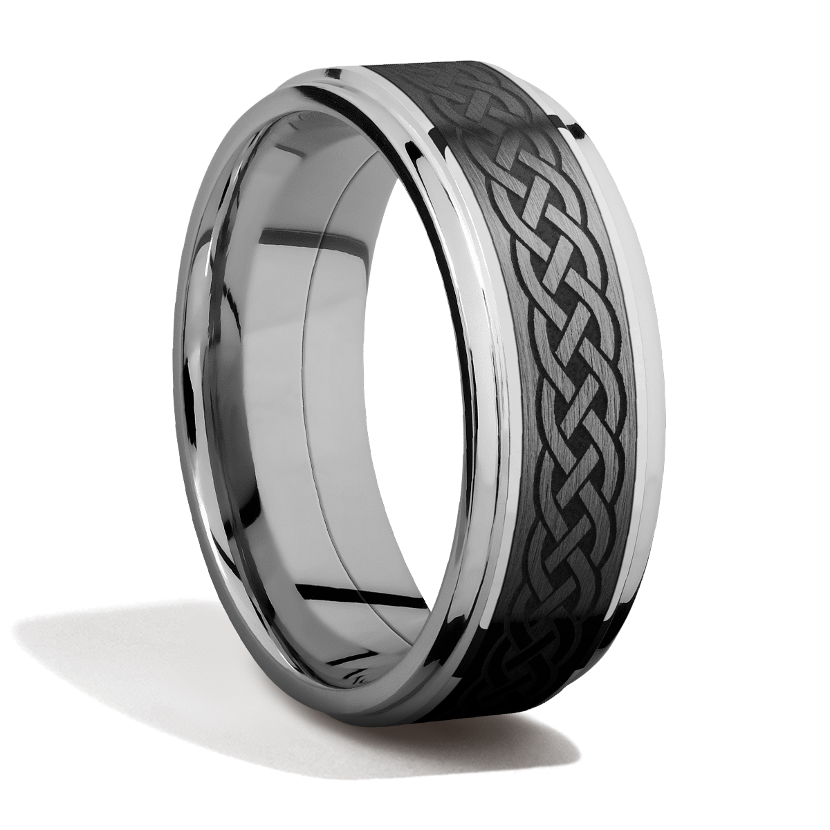 Titanium + Zirconium + Celtic Laser Carving
