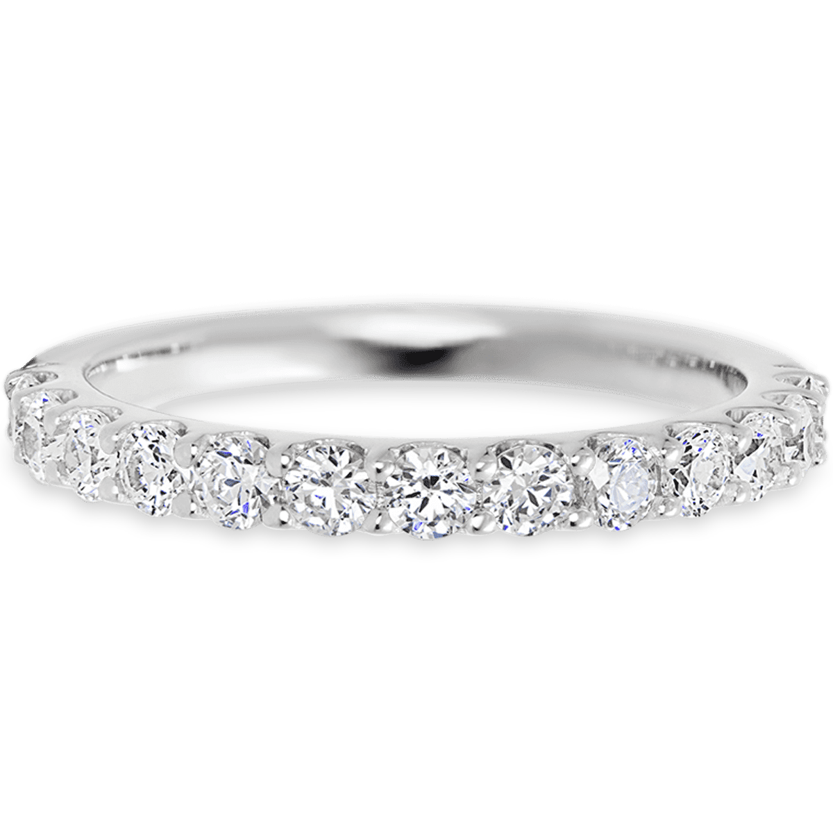 Eternity 14k White Gold + White Diamonds