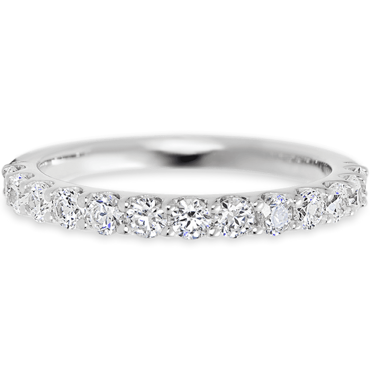 Eternity 14k White Gold + White Diamonds Womens Wedding or Everyday Ring