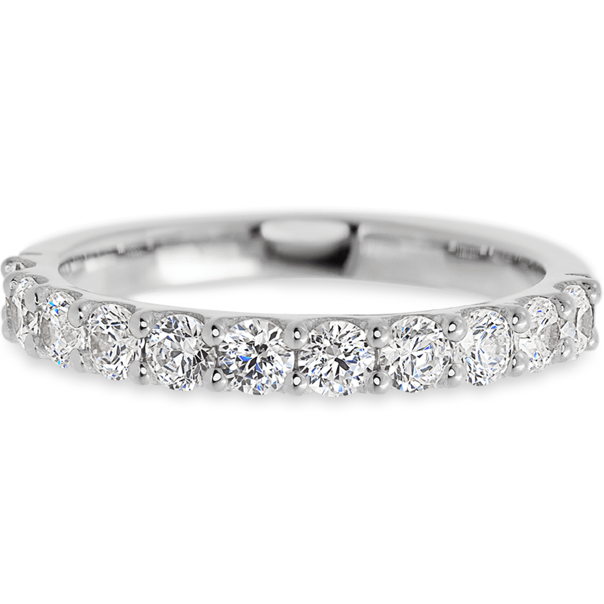 Eternity 14k White Gold + White Diamonds