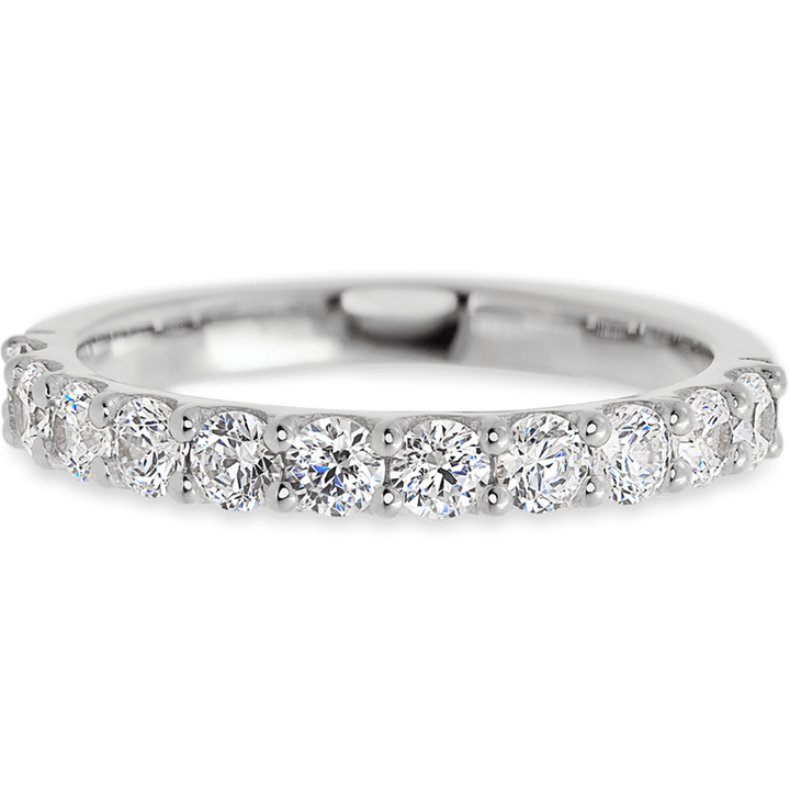 Eternity 14k White Gold + White Diamonds Womens Wedding or Everyday Ring