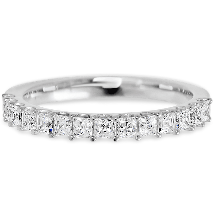 Princess 14k White Gold + White Diamonds Womens Wedding or Everyday Ring