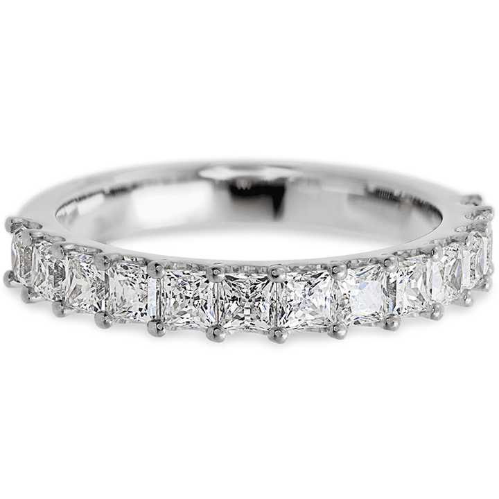 Princess 14k White Gold + White Diamonds Womens Wedding or Everyday Ring
