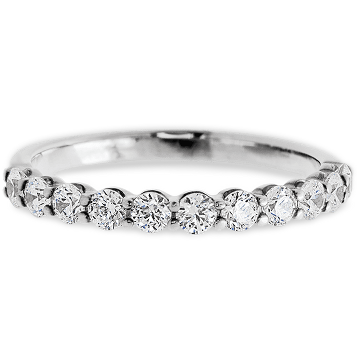 Eternity 14k White Gold + White Diamonds Womens Wedding or Everyday Ring