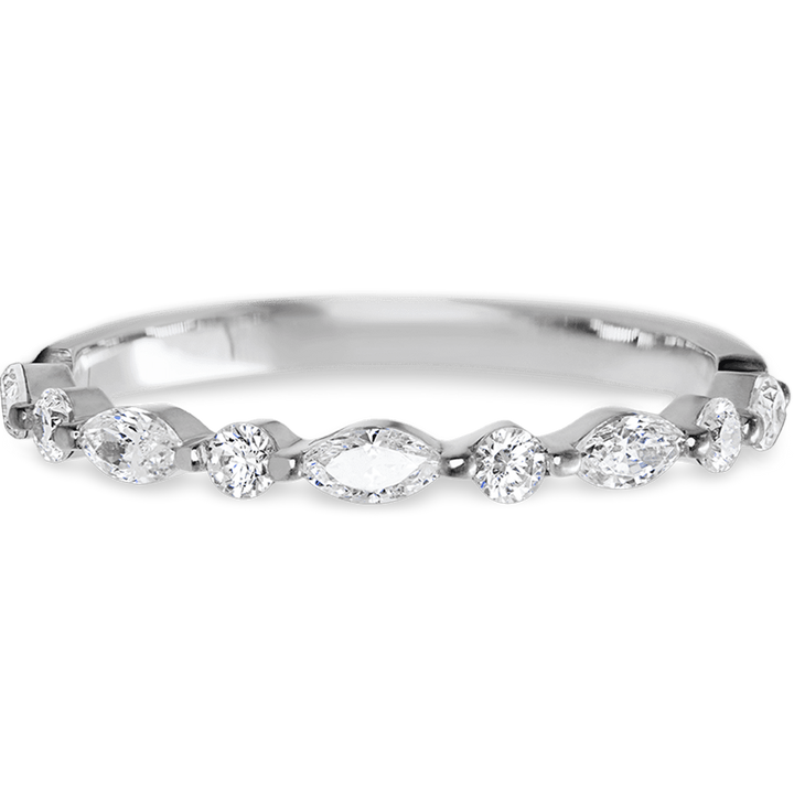 Elegant Marquise 14k White Gold + White Diamonds Womens Wedding or Everyday Ring