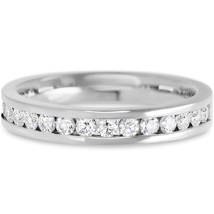 Bold 14k White Gold + White Diamonds Womens Wedding or Everyday Ring