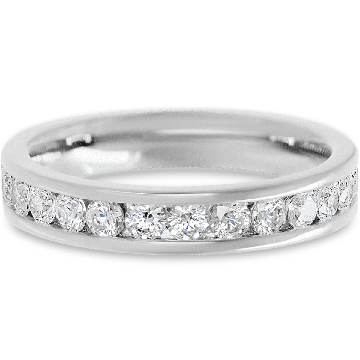 Bold 14k White Gold + White Diamonds