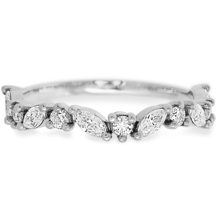 Twisted Marqusie 14k White Gold + White Diamonds Womens Wedding or Everyday Ring