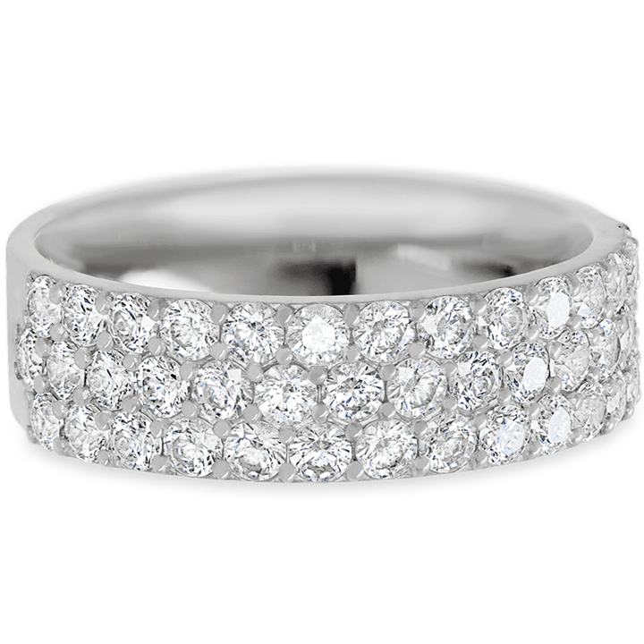 Dazzling 14k White Gold + White Diamonds Womens Wedding or Everyday Ring