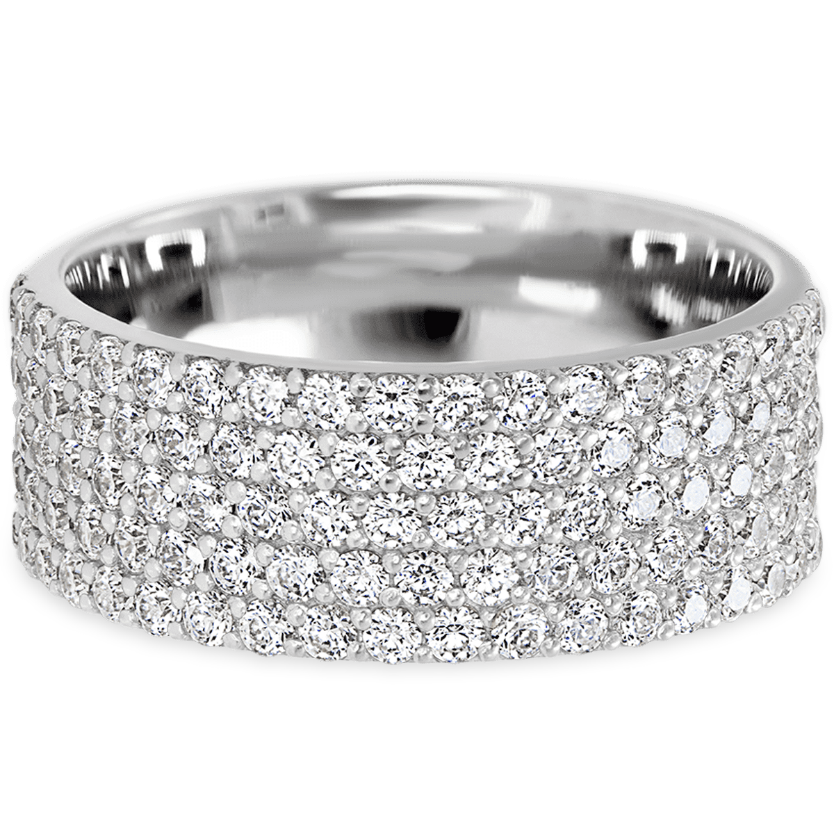 Brilliant 14k White Gold + White Diamonds