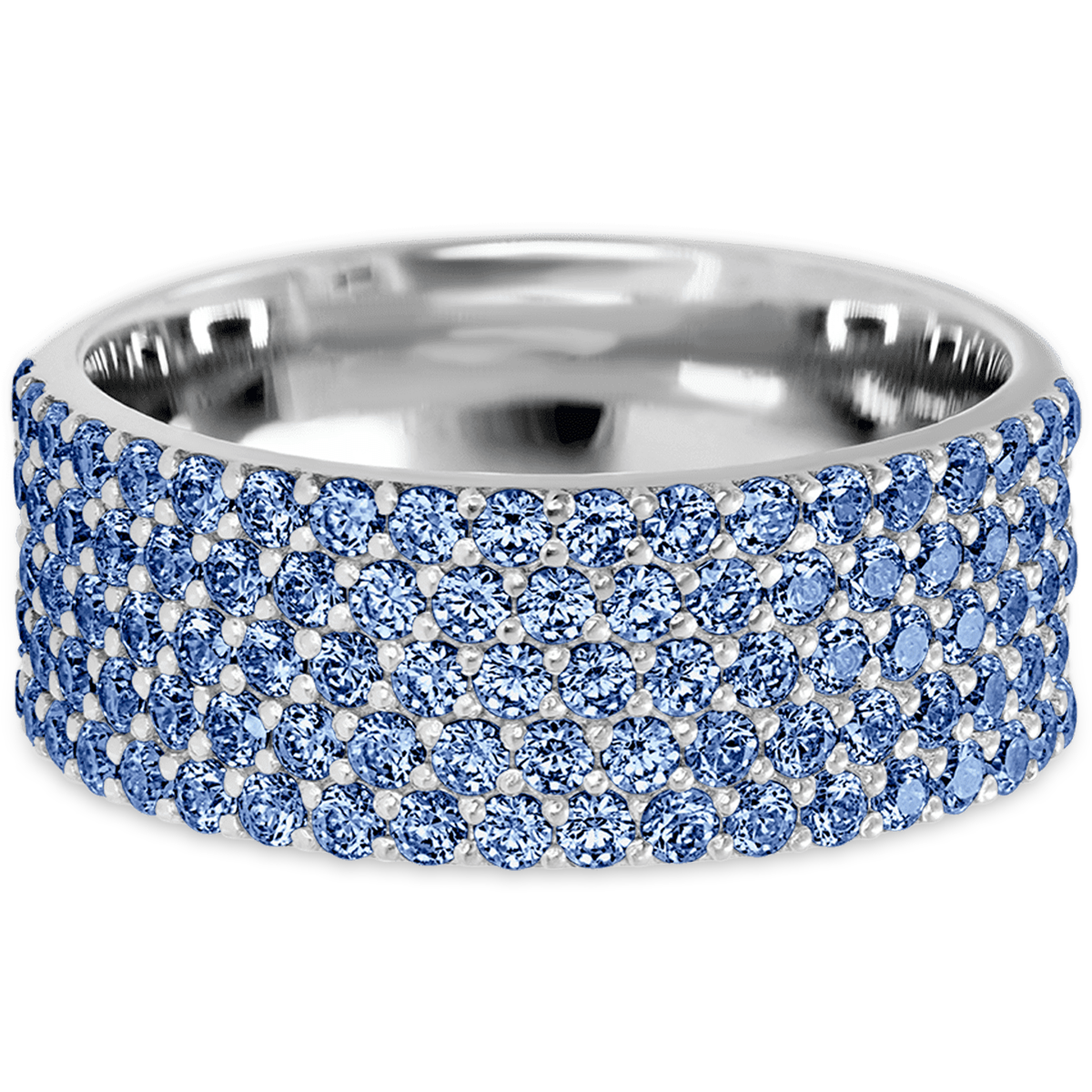 Brilliant White Gold + Colored Gemstones