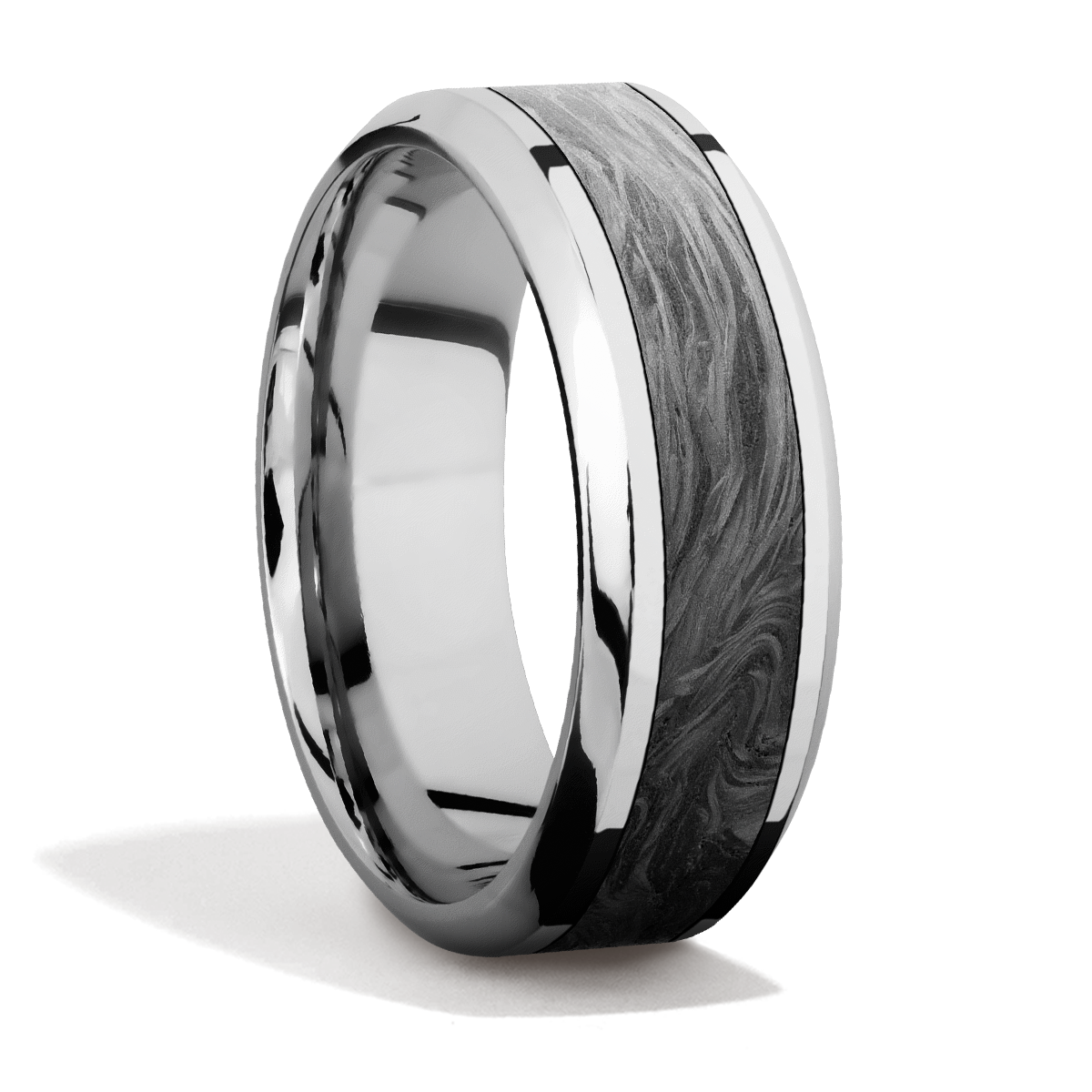 Carbon fiber white gold wedding band clearance