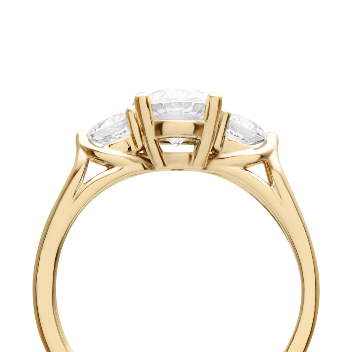 Three Stone Oval Engagement + White Diamonds