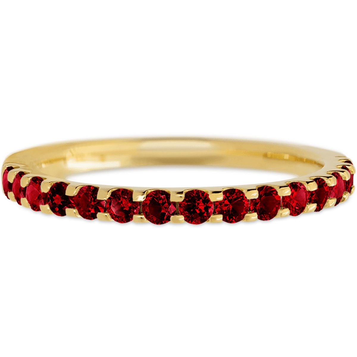 Half Eternity Yellow Gold + Colored Gemstones