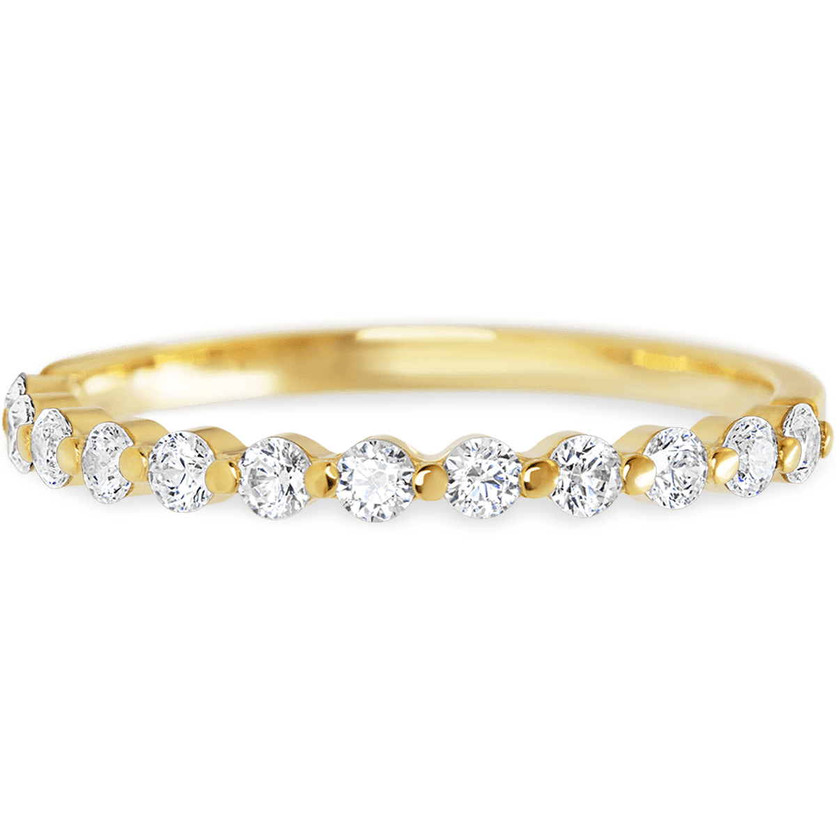 Delicate Yellow Gold + White Diamonds
