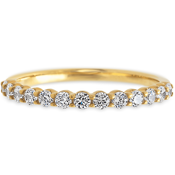 Dotted Yellow Gold + White Diamonds Womens Wedding or Everyday Ring