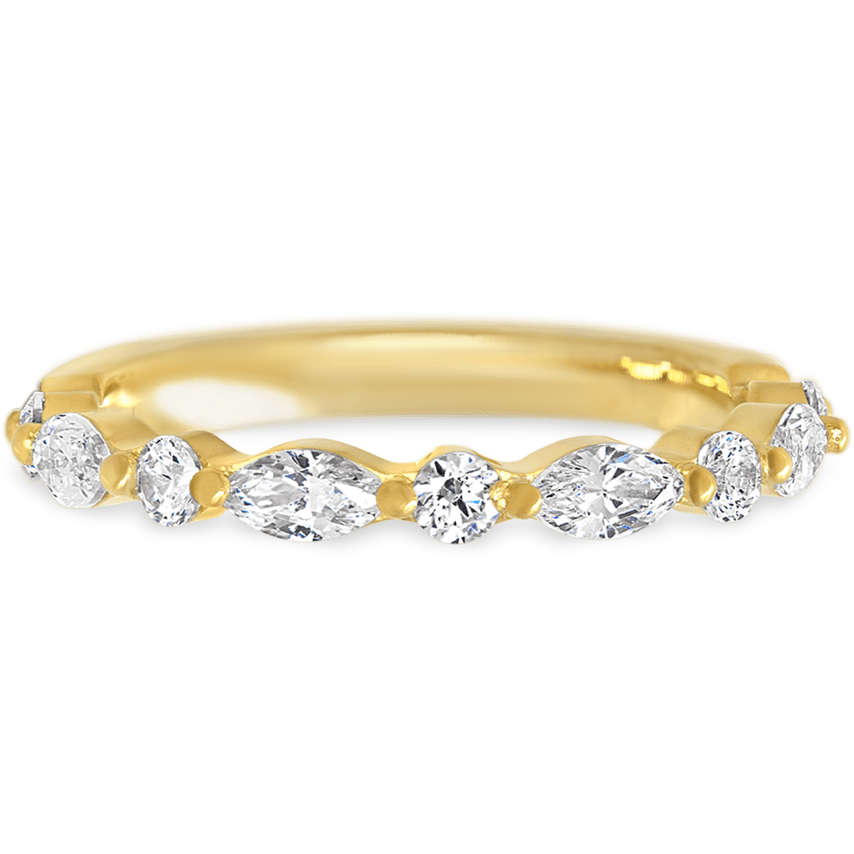 Elegant Yellow Gold + White Diamonds