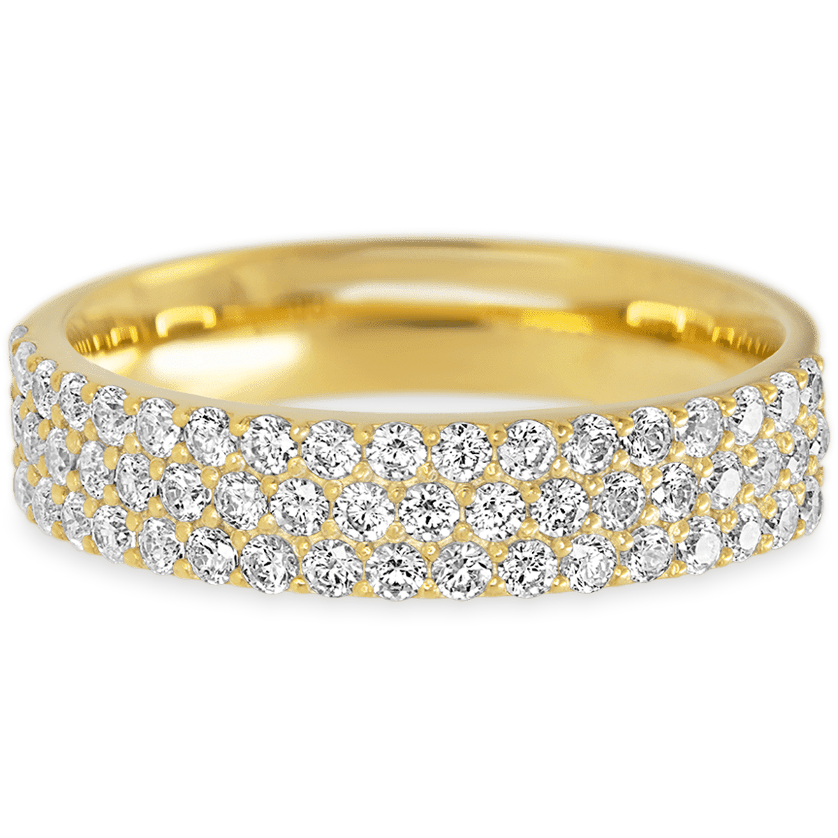 Dazzling Yellow Gold + White Diamonds