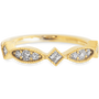 Deco Yellow Gold + White Diamonds