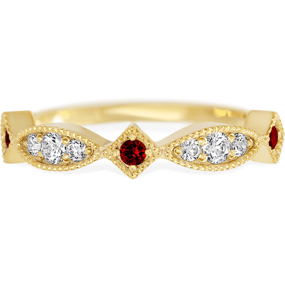 Ethereal Yellow Gold + Colored Gemstones Womens Wedding or Everyday Ring
