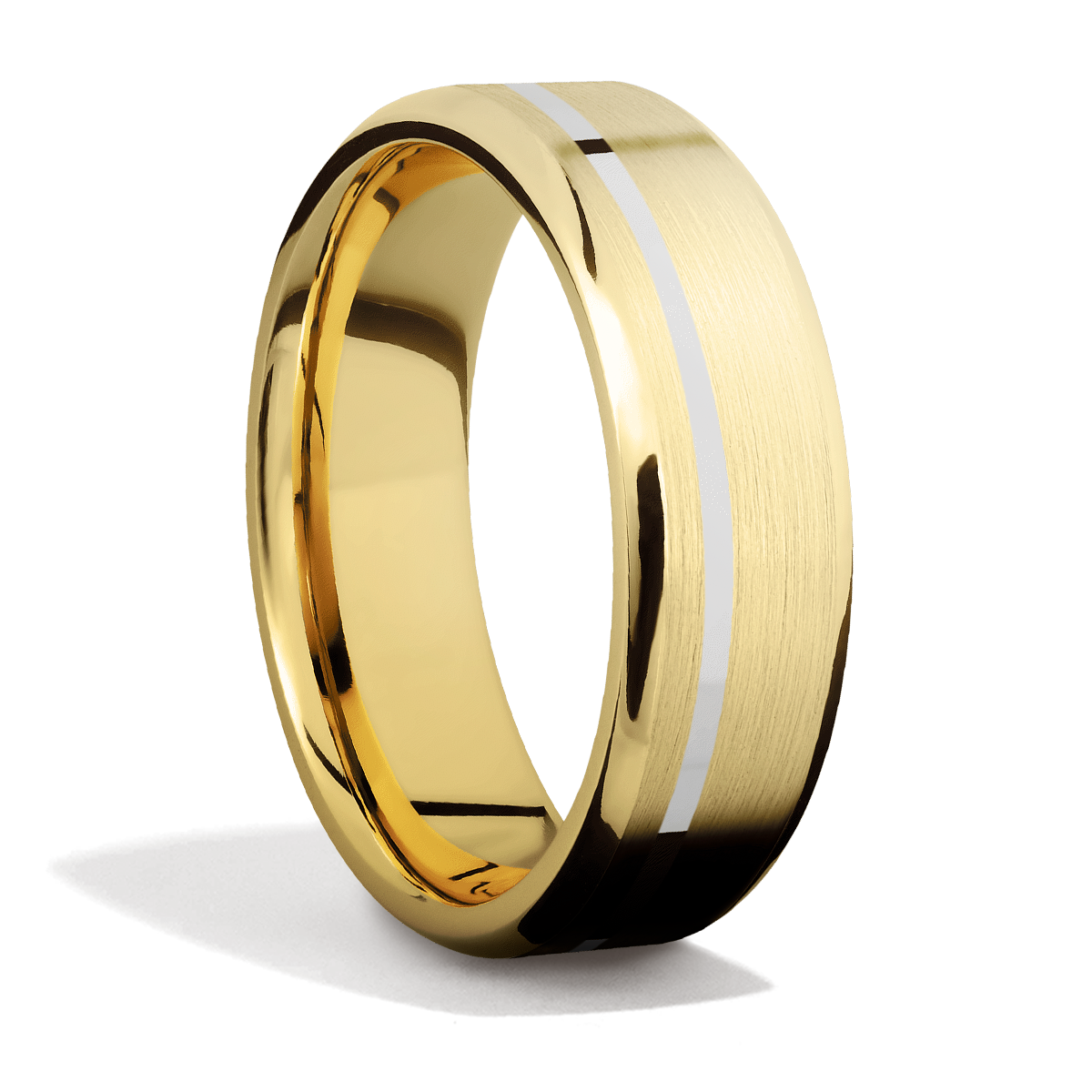 Yellow Gold + Sterling Silver + Satin Finish