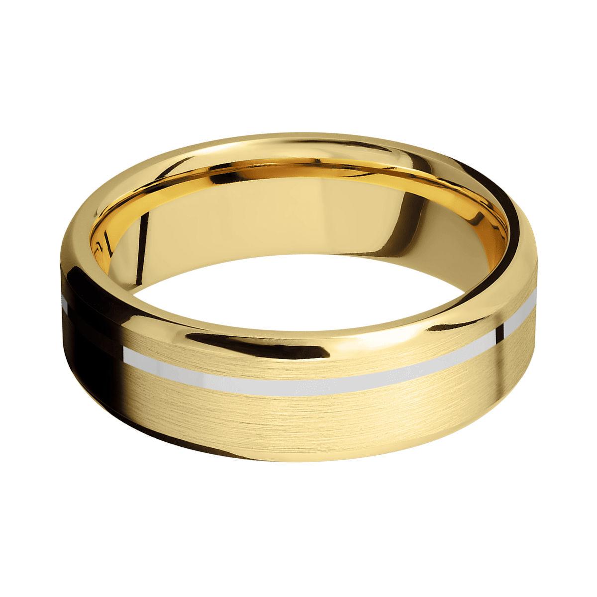Yellow Gold + Sterling Silver + Satin Finish