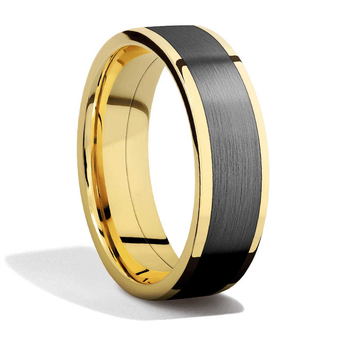 Yellow Gold + Zirconium + Satin Finish