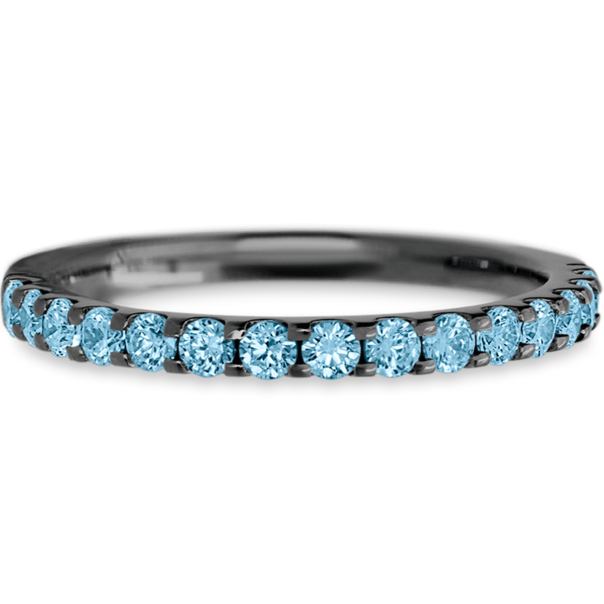 Half Eternity Zirconium + Colored Gemstones