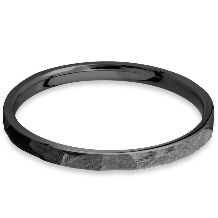 Zirconium + Rock Finish Womens Wedding or Everyday Ring