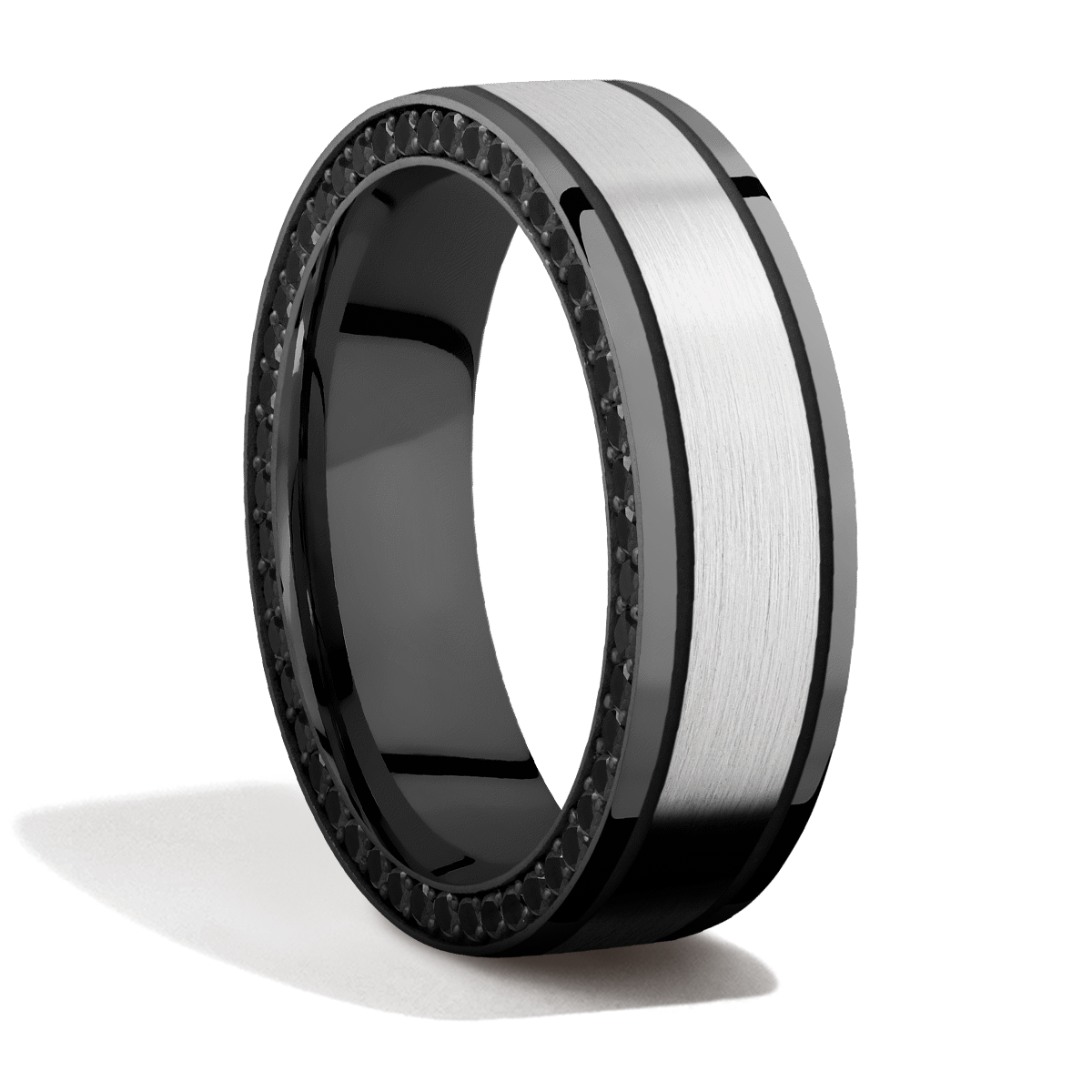 Zirconium + Sterling Silver + Diamonds