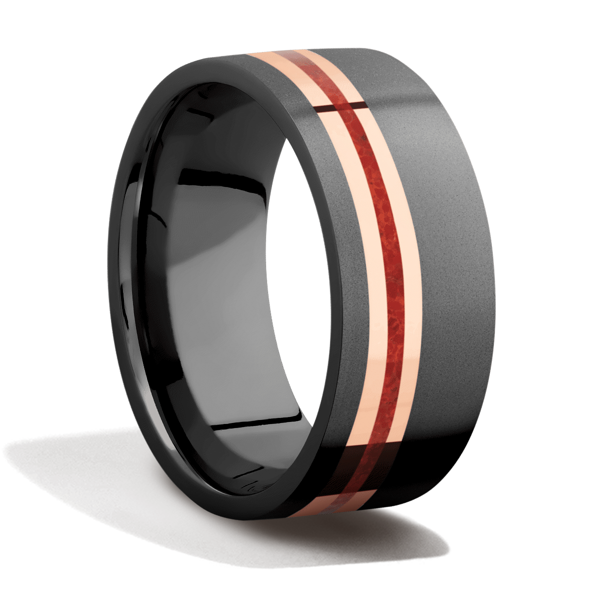 Zirconium + Rose Gold + Crushed Stone