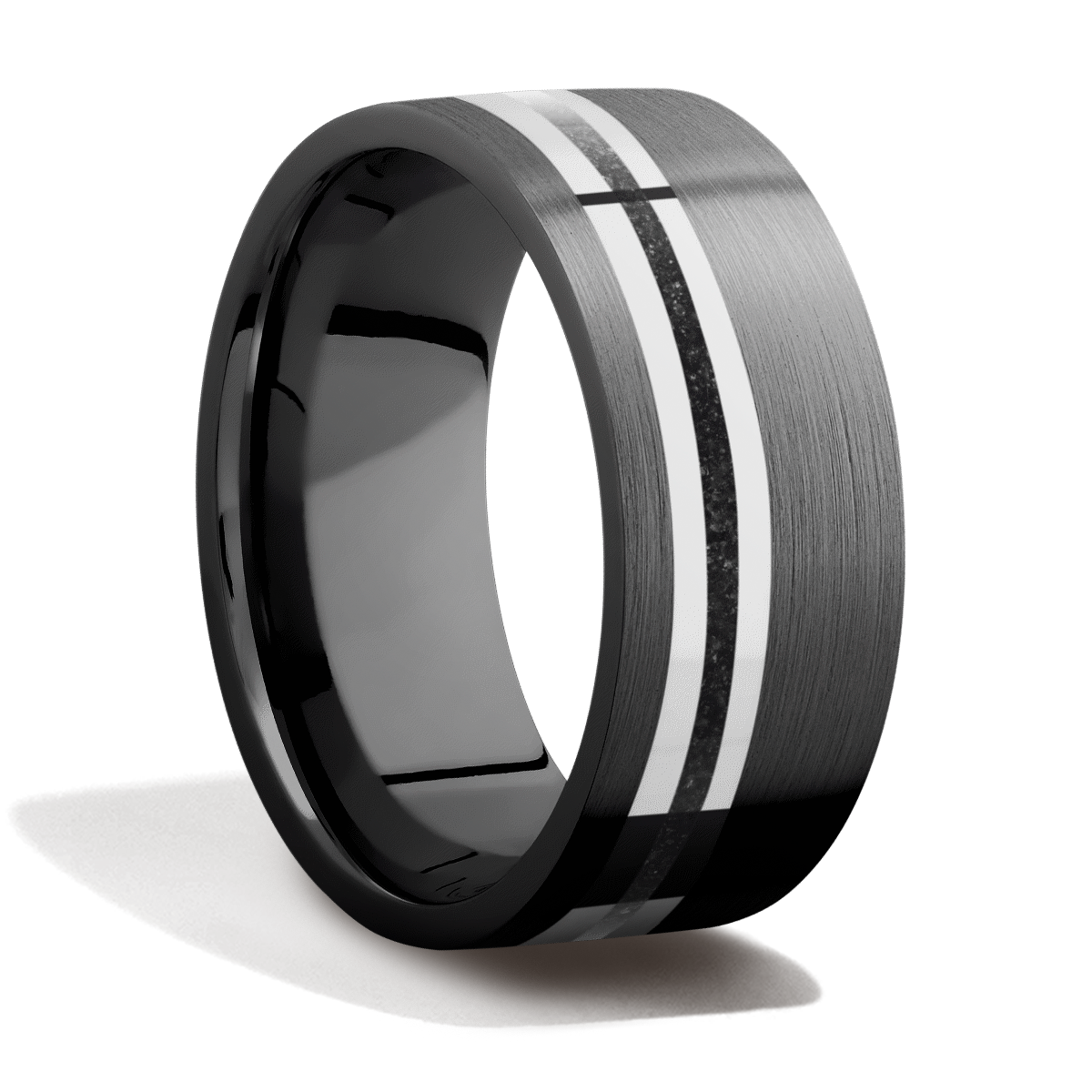 Zirconium + Sterling Silver + Dinosaur Bone