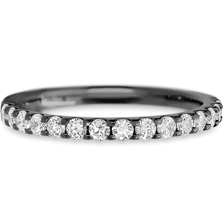 Half Eternity Zirconium + White Diamonds Womens Wedding or Everyday Ring