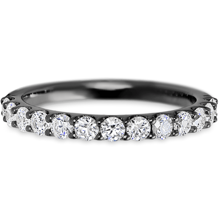 Half Eternity Zirconium + White Diamonds Womens Wedding or Everyday Ring