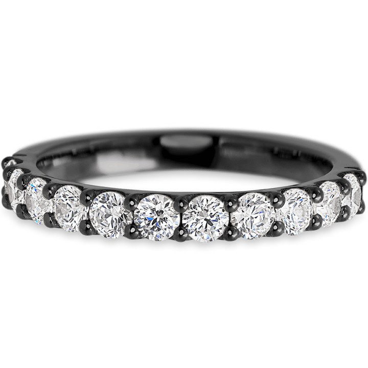 Half Eternity Zirconium + White Diamonds Womens Wedding or Everyday Ring